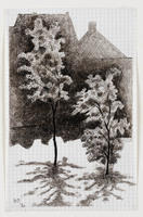 KT 2004 078
<br/>
Bomen in een tuin
<br/>
<em>Prenen, Harry (1915-1992)</em>